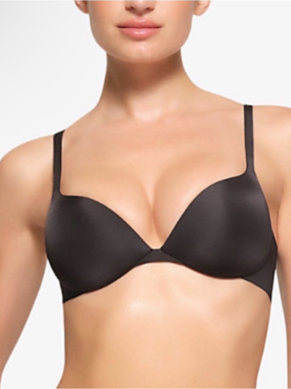 NWT SKIMS Ultimate Push Up Plunge Bra in Onyx 40C